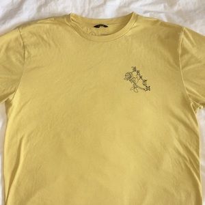 Men’s yellow Brixton large rose T-shirt